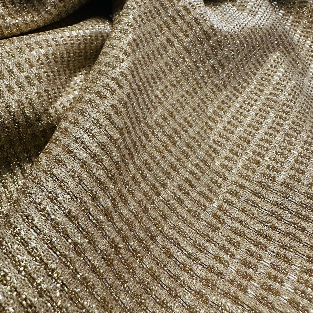 Lulu’s Apryl Mae Gold Glitter Metallic Halter Skater Dress Womens Medium NWT - Picture 13 of 14